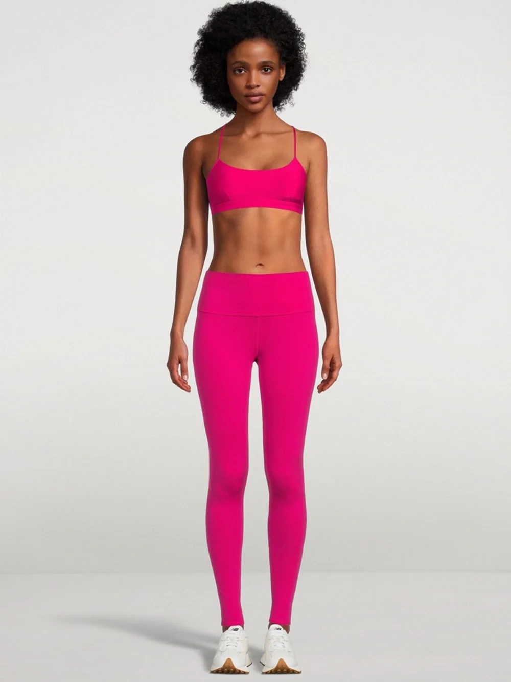 NWT ALO Yoga Neon Pink Set— Intrigue Bra and 7/8 High Waisted Airlift Leggings